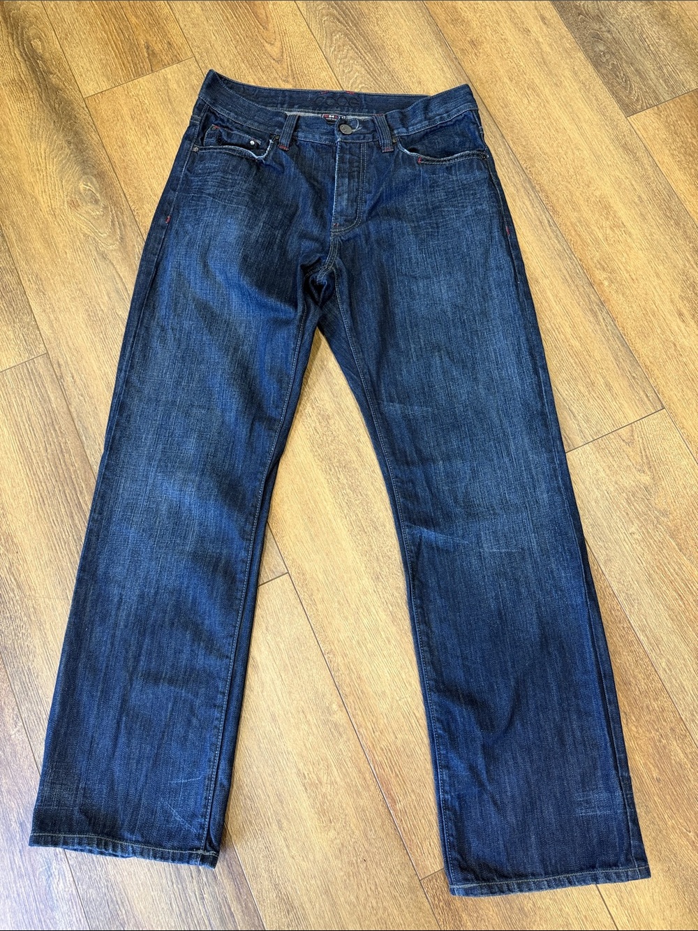 VINTAGE COOGI Dark Blue Straight BLUE JEANS Size W34 L 34